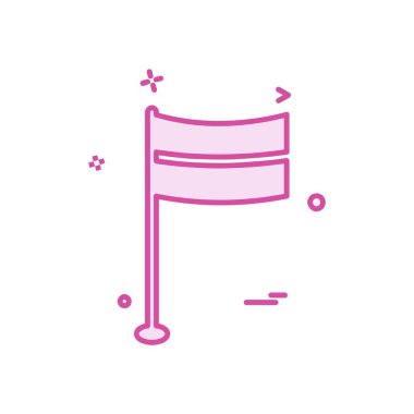 Bayrak simgesi tasarım vektörü