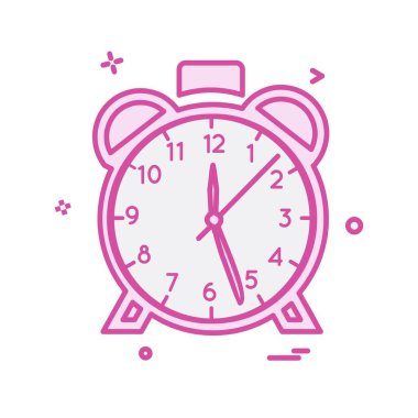 saat düz ikon vektör illüstrasyonu 