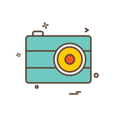 Kamera simgesi tasarım vektörü