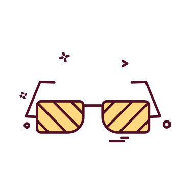 Gözlük simgesi tasarım vektörü