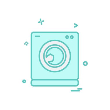 Çamaşır makinesi simgesi tasarım vektörü