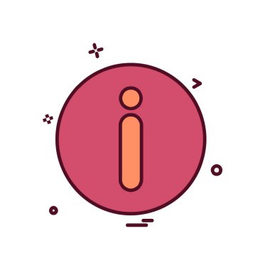 Bilgi simgesi tasarım, renkli vektör çizim