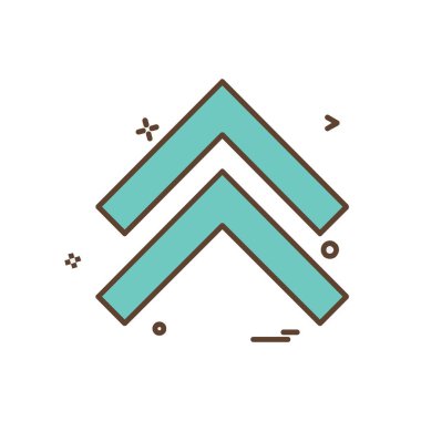 Yukarı ok simgesi tasarım vektörü