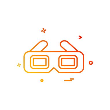 Gözlük simgesi tasarım vektörü