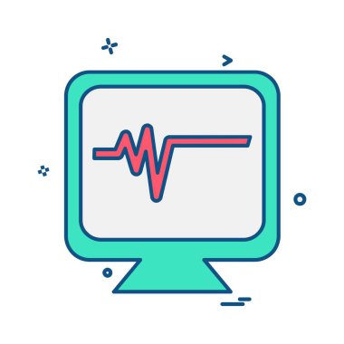 EKG simge tasarlamak vektör