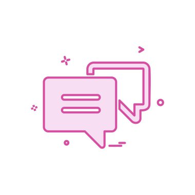 Sohbet simgesi tasarım vektörü