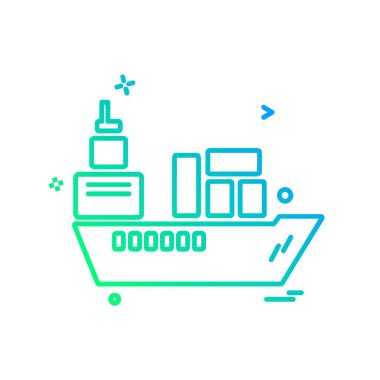 Gemi simge tasarlamak vektör