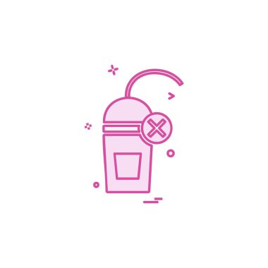 İçki simgesi tasarım, renkli vektör çizim 