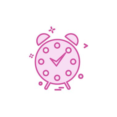 Alarm saat simgesi tasarım vektörü