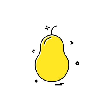 Meyve simgesi tasarım vektörü