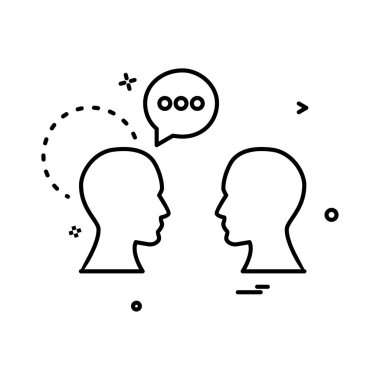 sohbet erkekler simge vektör tasarımı