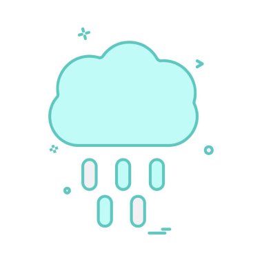 Bulut simgesi tasarım, renkli vektör çizim