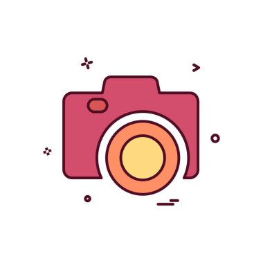 Kamera simgesi tasarım vektörü