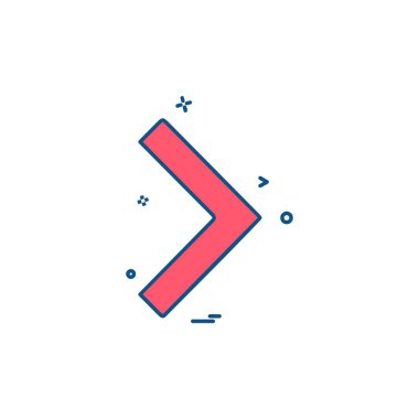 Sağ ok simge tasarlamak vektör