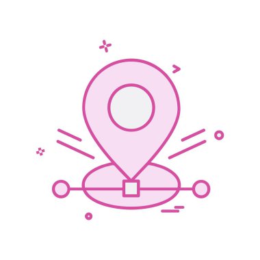 Gezinti simgesi tasarım, renkli vektör çizim