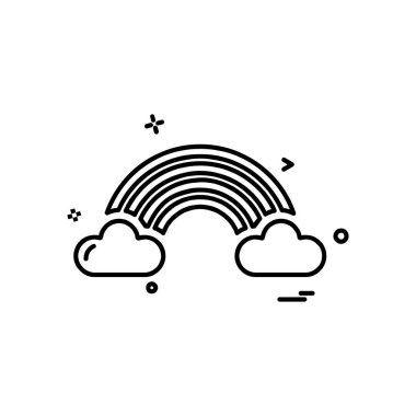 Gökkuşağı simgesi tasarım vektörü