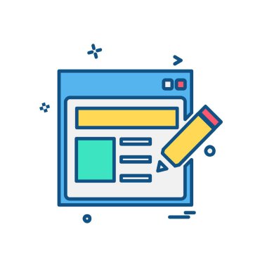 Web yerleşim simgesi tasarım vektörü