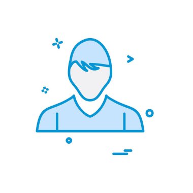 Avatar simge tasarım vektörü