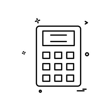 hesap makinesi simge vektör tasarım okulu