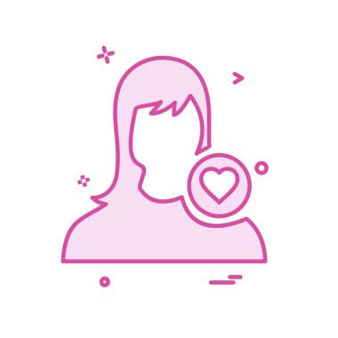 Kadın avatar simge tasarlamak vektör