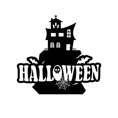 Cadılar Bayramı tasarım tipografi ve beyaz arka plan vektör ile 