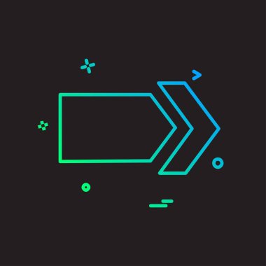 Sağ ok simge tasarlamak vektör