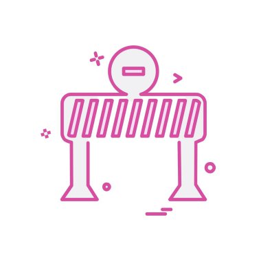 Bariyer simge tasarlamak vektör durdurmak