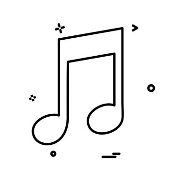 Müzik simge tasarlamak vektör