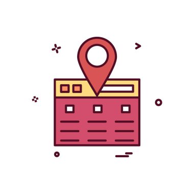 Navigasyon simgesi tasarım vektörü