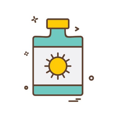 Güneş kremi simge tasarlamak vektör