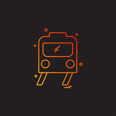 Tren simge tasarlamak vektör 