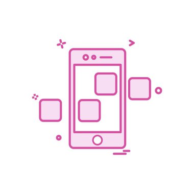 Akıllı telefon simge tasarlamak vektör 