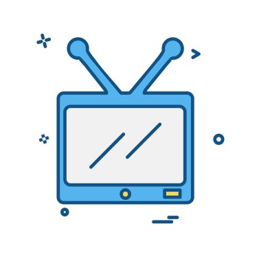 TV simgesi tasarım vektörü