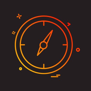 saat düz ikon vektör illüstrasyonu 