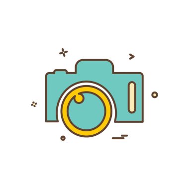 Kamera simgesi tasarım vektörü