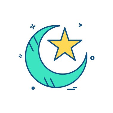 Hilal simgesi tasarım vektörü