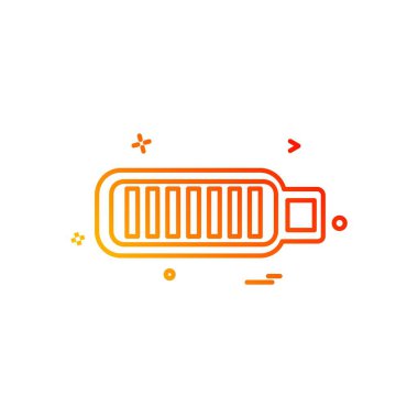 Batarya simgesi tasarım vektörü