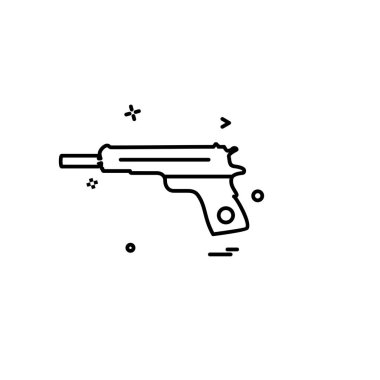 silah düz simge vektör çizim 