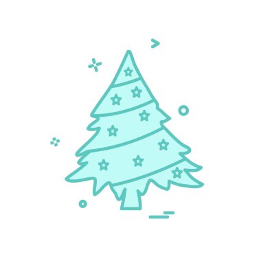 Noel ağacı simge tasarlamak vektör