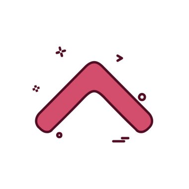 Yukarı ok simgesi tasarım vektörü