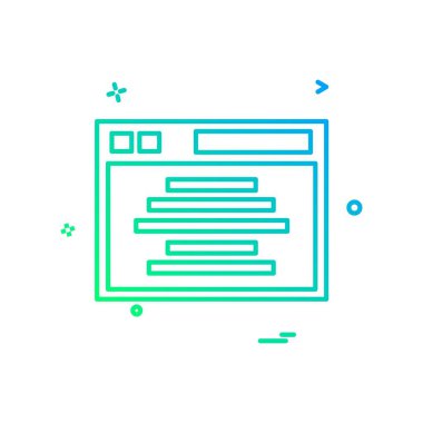 Web yerleşim simgesi tasarım vektörü