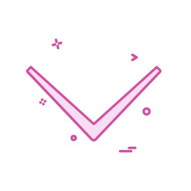 Aşağı ok simgesi tasarım vektörü