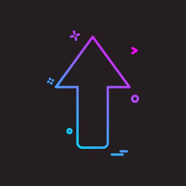 Yukarı ok simgesi tasarım vektörü