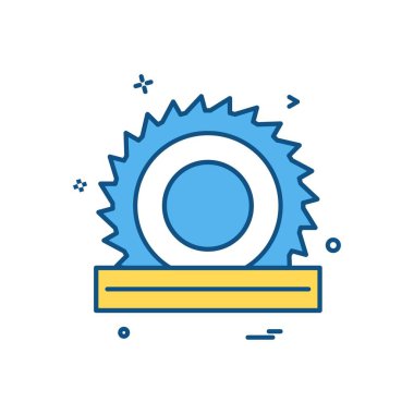 ahşap kesici simge vektör tasarımı