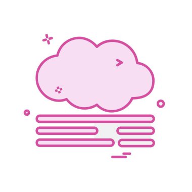 Bulut simgesi tasarım, renkli vektör çizim