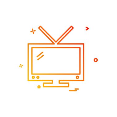TV simgesi tasarım vektörü