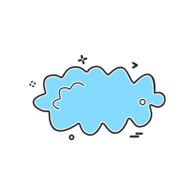 Bulut simgesi tasarım, renkli vektör çizim