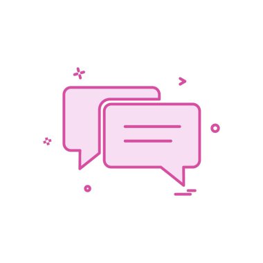 İleti simgesi tasarım vektörü