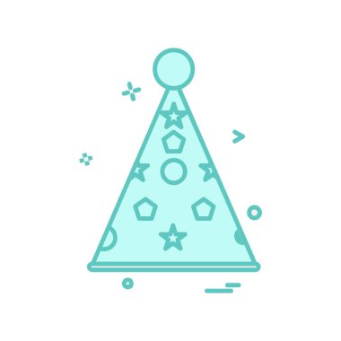 Cap simgesi tasarım, renkli vektör çizim