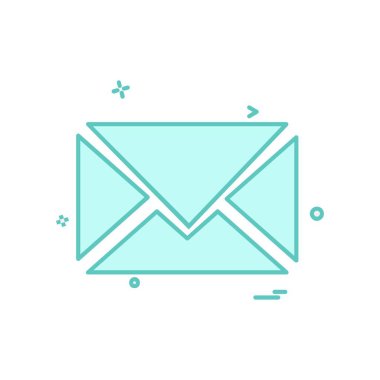 İleti simgesi tasarım vektörü